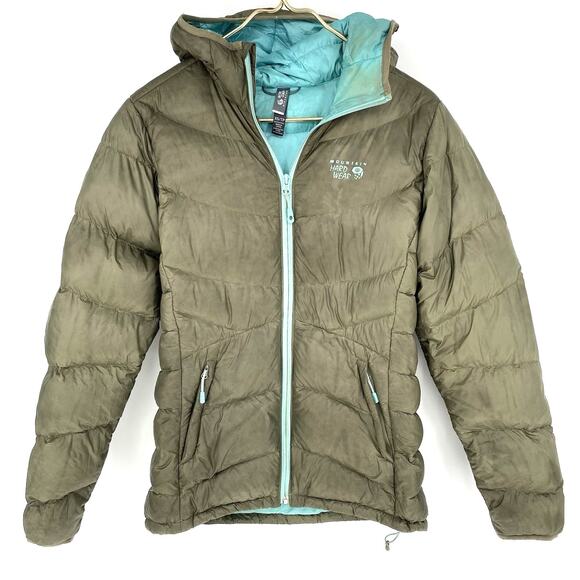 Mountain Hardwear Jackets & Blazers - Mountain Hardwear Rubicon Rider Down Puffer Hooded Jacket Green Women’s Size XS